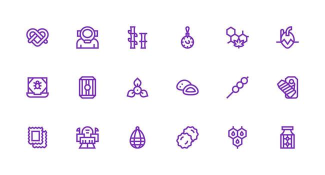 aislado icono conjunto con 18 fuerte carrera línea gráficos icono conjunto para proyectos vector