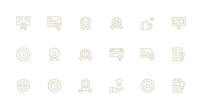Endorsed Set with 18 Minimal Line Icons Well-Structured Icons for Creative Use vector