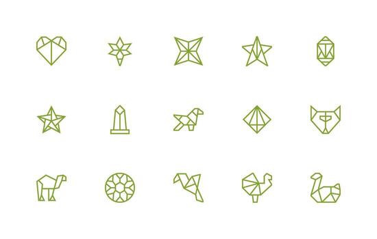 15 Regular Line Vectors for Polygon Theme Clean Icon Set Icon Pack for UI Projects