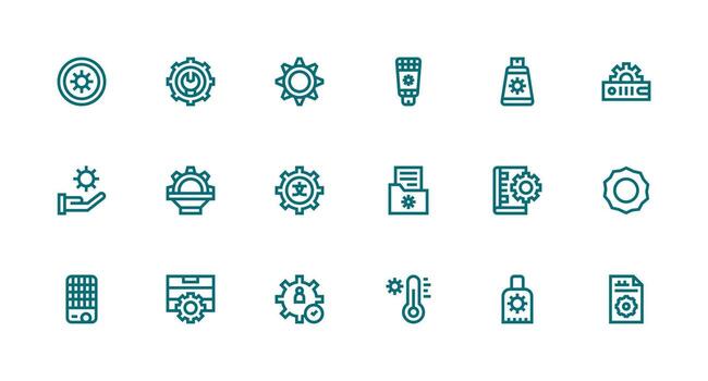 18 fuerte carrera línea estilo íconos desde personalizar colección alta calidad icono paquete vector