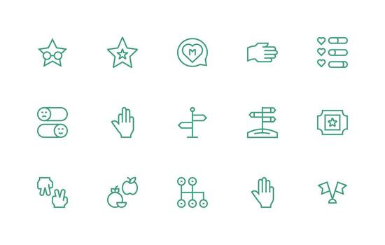 elección incluso 15 regular línea ilustraciones agudo íconos para presentaciones vector