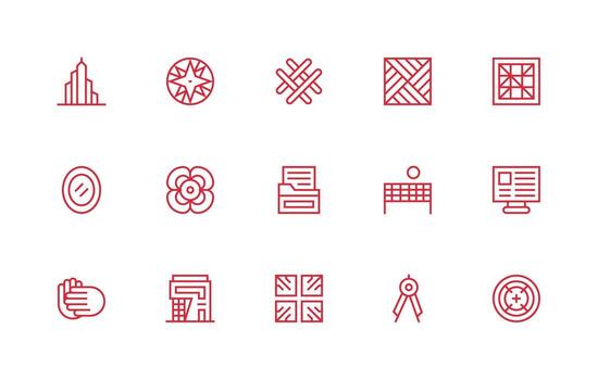 15 Lines Icons in Regular Line Aesthetic UI and UX Focused Icon Collection vector