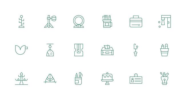 18 Icons for Holder in Minimal Line Format Icons Built for Visual Consistency Pack vector