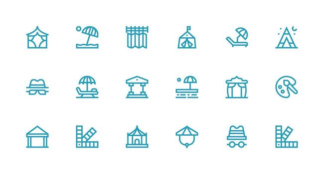Strong Stroke Line Icons from Shade Set with 18 Vectors Interface Icons for Daily Use