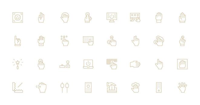 Activate featuring 32 Icons in Thin Line Design Reliable Icons for All Interfaces vector