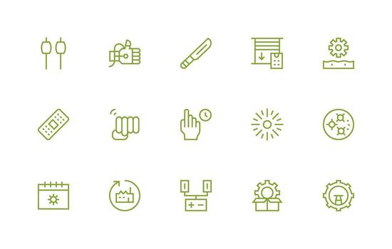 15 Regular Line Vectors for Operation Theme General Use Icon Pack