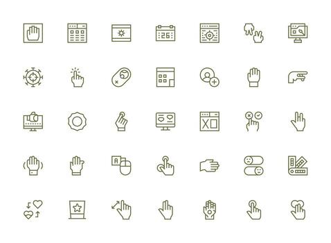 35 regular limpiar línea vectores para ui tema pulcramente diseñado íconos para web plataformas