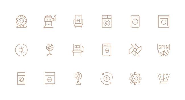 18 Minimal Line Icons for Spin Graphics All-Purpose Icon Design Pack vector
