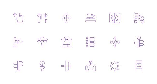 Directional featuring 18 Icons in Minimal Line Design Icons Built for Visual Consistency Pack vector