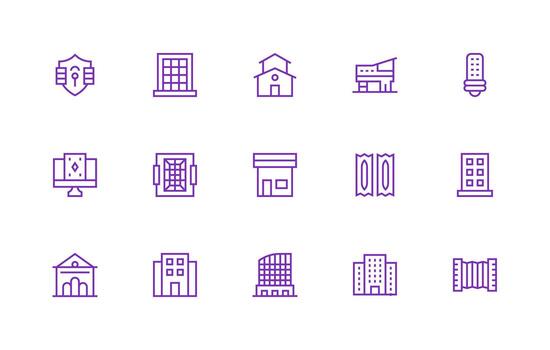 15 Regular Line Style Icons from Windows Collection Digital Product Icons for Fast Delivery vector