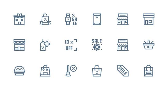 Retailer featuring 18 Icons in Strong Stroke Line Design Icons Built for Visual Consistency Pack vector