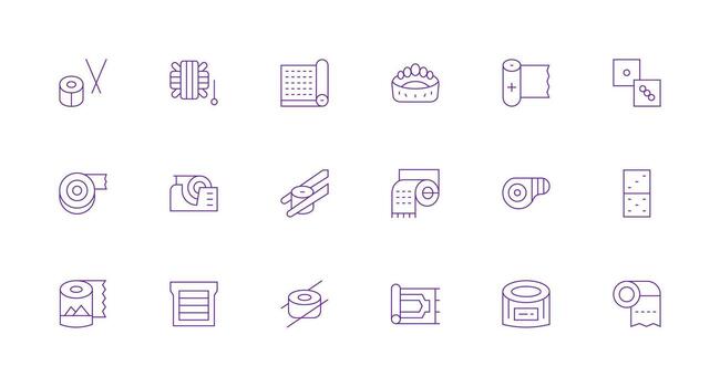 Roll Visual Pack containing 18 Minimal Line Icons Well-Structured Icons for Creative Use vector