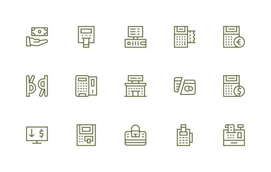 15 Regular Line Style Icons from Electronic Payment Collection Scalable Icons for All Themes vector