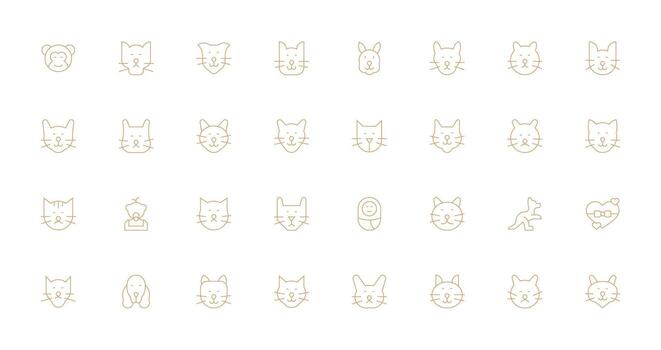 Adorable Design Icons featuring 32 in Thin Line Style Design Ready Icon Set for Teams vector