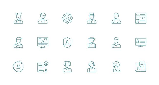 18 Minimal Line Icons for Account Management Graphics Interface Icons for Daily Use vector
