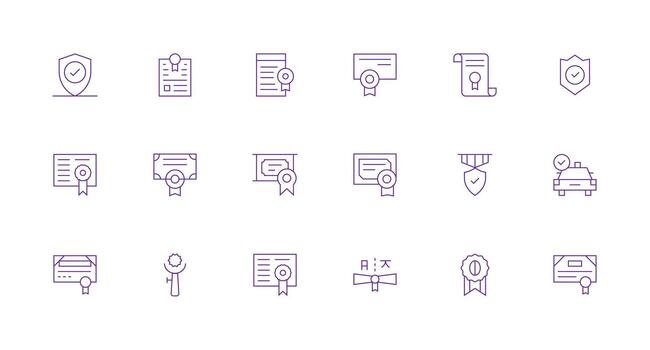 Licensed featuring 18 Icons in Minimal Line Design Interface Icon Collection vector