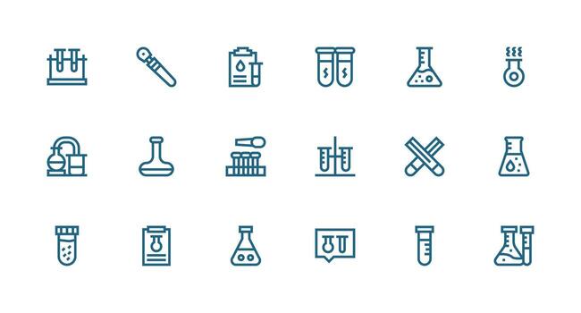 Strong Stroke Line Style Experimentation Icons with 18 Vectors Interface Icon Collection