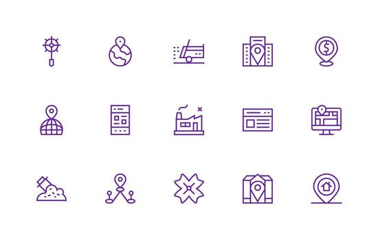 Site Visual Pack containing 15 Regular Line Icons User Interface Icons for Digital Products vector