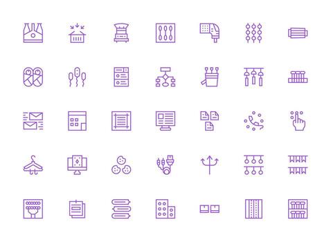 regular limpiar línea estilo múltiple íconos con 35 vectores usuario interfaz íconos para digital productos