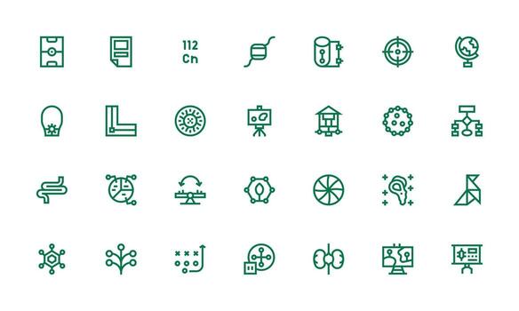 negrita línea íconos desde diagrama conjunto con 28 vectores equilibrado icono conjunto para funcional diseño