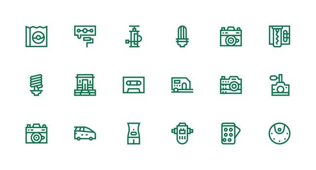 fuerte carrera línea íconos desde compacto conjunto con 18 vectores icono conjunto para aplicaciones