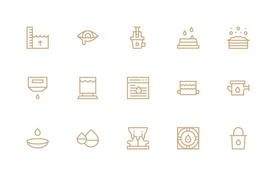 Desbordamiento conjunto con 15 regular línea íconos neutral estilo íconos para ninguna proyecto vector