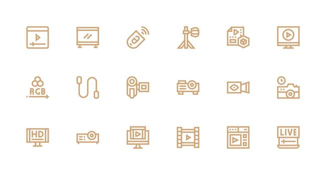 conjunto con 18 fuerte carrera línea íconos icono conjunto para proyectos vector