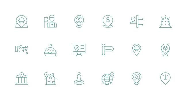 Minimal Line Icons from Marker Set with 18 Vectors Detailed Icon Collection for Design Systems