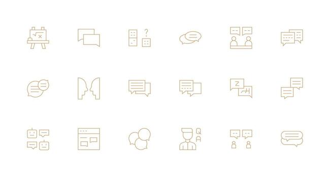 responder icono colección con 18 mínimo línea diseños digital icono colección vector