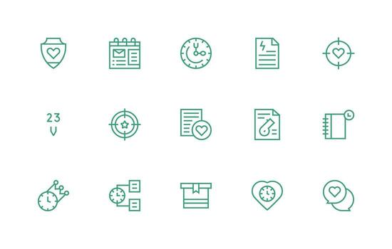 15 Regular Line Designs for Priority Icons UI-Ready Icon Collection vector