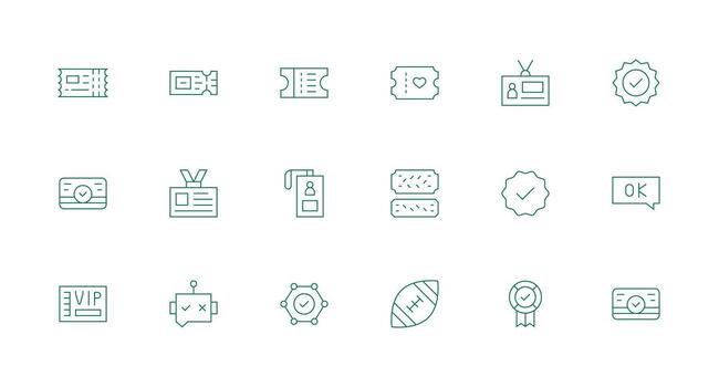 mínimo línea íconos desde pasar conjunto con 18 vectores lleno icono biblioteca para ui diseñadores