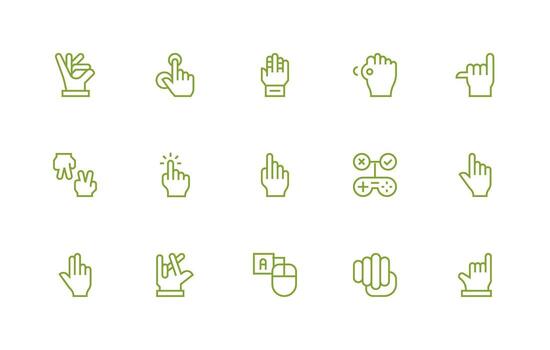 15 regular línea íconos para Seleccione gráficos de confianza íconos para todas interfaces vector
