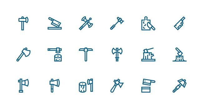 el cortar diseño íconos presentando 18 en fuerte carrera línea estilo multi-estilo íconos para creativo proyectos vector