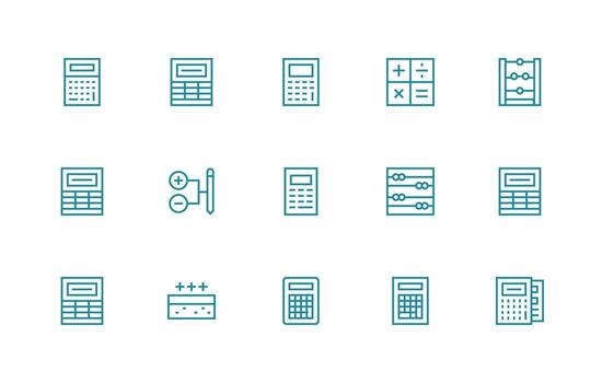 15 regular línea estilo íconos desde sustraer colección listo para la interfaz de usuario icono colección vector