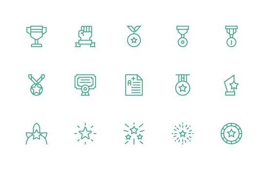 Outstanding Visual Pack containing 15 Regular Line Icons Web and App Icon Pack Collection vector