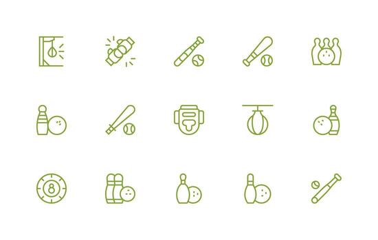 Regular Line Style Strike Icons with 15 Vectors Dashboard Icon Series