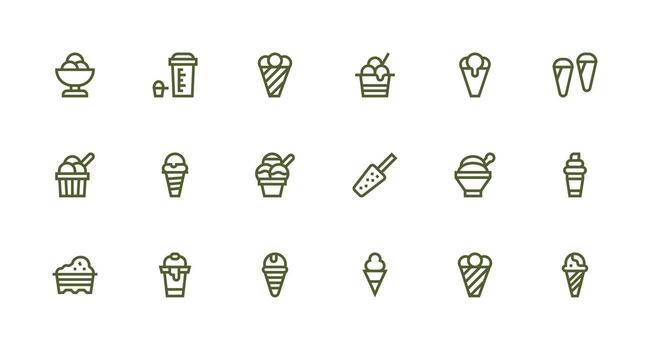 Scoop featuring 18 Icons in Strong Stroke Line Design Printable Icon Collection vector