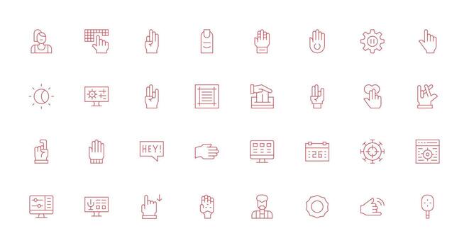 Ui featuring 32 Icons in Thin Line Design Digital Product Icons for Fast Delivery vector