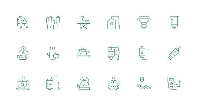 Minimal Line Icons from Infusion Set with 18 Vectors Neatly Designed Icons for Web Platforms