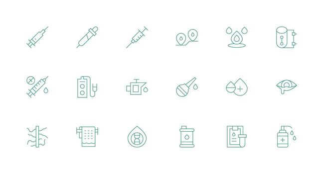 18 mínimo línea vectores para fluido tema mínimo icono conjunto para interfaz proyectos