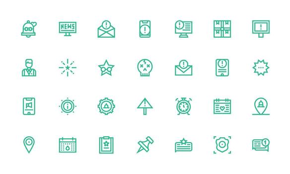 Important Icon Collection with 28 Bold Line Designs Scalable Icons for Cross-Platform Interfaces vector