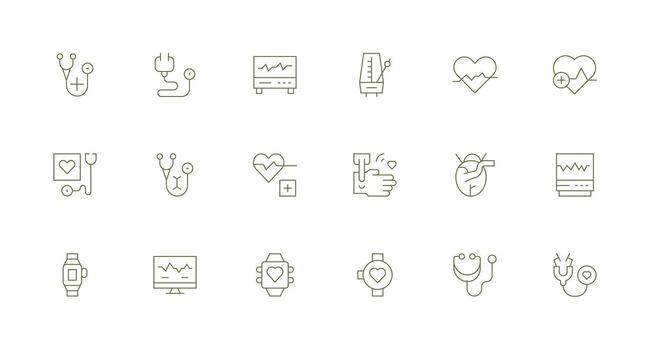 mínimo línea estilo legumbres íconos con 18 vectores profesional icono conjunto