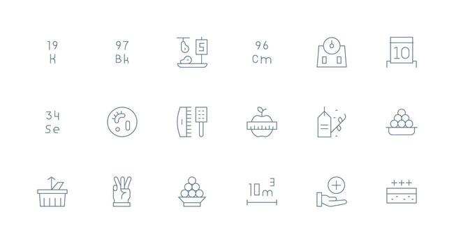 cantidad visual paquete conteniendo 18 mínimo línea íconos detallado icono colección para diseño sistemas vector