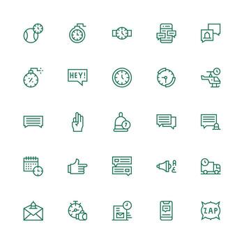 Prompt Icon Collection with 25 Medium Stroke Outline Designs Neatly Designed Icons for Web Platforms vector