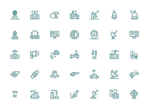 señal incluso 35 regular limpiar línea ilustraciones interfaz íconos para diario utilizar vector