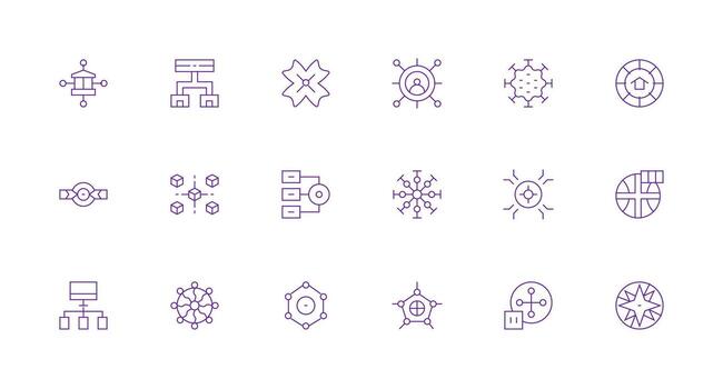 cubo incluso 18 mínimo línea ilustraciones esencial íconos para rápido ui edificio vector