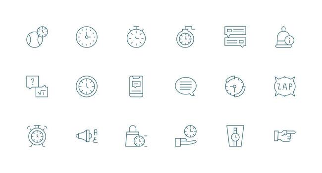 18 mínimo línea diseños para rápido íconos limpiar icono conjunto icono paquete para ui proyectos vector