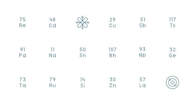 Minimal Line Style Periodic Icons with 18 Vectors Web and App Icon Pack Collection