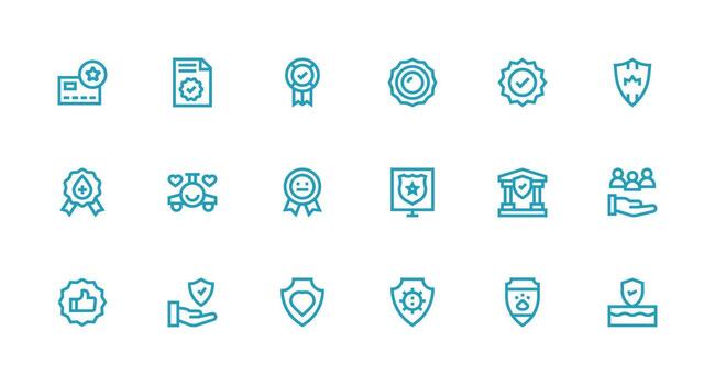 18 fuerte carrera línea íconos para de confianza gráficos claro y conciso icono conjunto colección vector