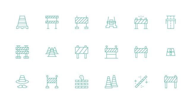 palabra clave sin nombre conjunto con 18 mínimo línea íconos rápido acceso íconos para ui desarrollo vector